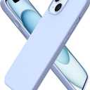 ORNARTO Compatible with iPhone 15 Case 6.1, Slim Liquid Silicone 3 Layers Full Covered Soft Gel Rubber Phone Case, Anti-Scratch Shockproof Protective Cover 6.1 Inch, Baby Blue