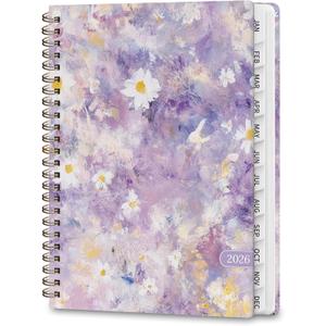 2026 Planner, Weekly and Monthly Calendar Agenda Planner, Jan 2026 - Dec 2026, Academic Planning Book, Desk Accessories and School Supplies for Women & Men - A5 (6.3" x 8.5") (Lavender Daisies)