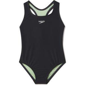 Speedo Girl's Swimsuit One Piece Closed Racerback (Black), US 12