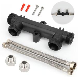 WP596816 OEM Replacement Watts Hot Water Recirculating Pump Kit 500800/500805, Complete with 2 x 12" Supply Lines, 2x 1/2" FTPto 3/8"MPTFittings & 2 Mounting Screws, Instant Hot Water Solutio
