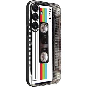 for Samsung Galaxy S22 Plus Case, Soft TPU Phone Case Music Classic Cassette Tape Retro 80s Type Case for Girls Women Men Kids, Slim Shockproof Protective Cover White