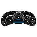 Black Custom Replacement for GM Gauge Face Overlay Replacement for Chevy Silverado-Sierra TahoeInstrument Cluster Upgrade