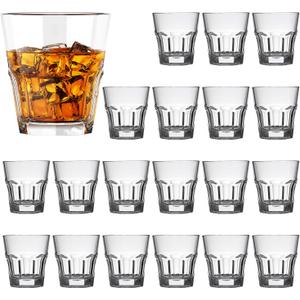 QAPPDA Shot Glass Set, Whiskey Shot Glasses,Heavy Base Shot Cups 4.5oz,Cocktail,Rocks Glasses,Mini Glass Cup For liqueur,Double Side Cordial Glasses,Tequila Vodka Cups Set Of 20