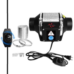 POLISI3D Powerful 3 Inch Duct Fan Ventilation AC Vent Blower Exhaust Air Fan with Speed Controller, Enhanced Air Flow, Low Noise for 3D Printer Enclosure, Grow Tent Ventilation Equipment