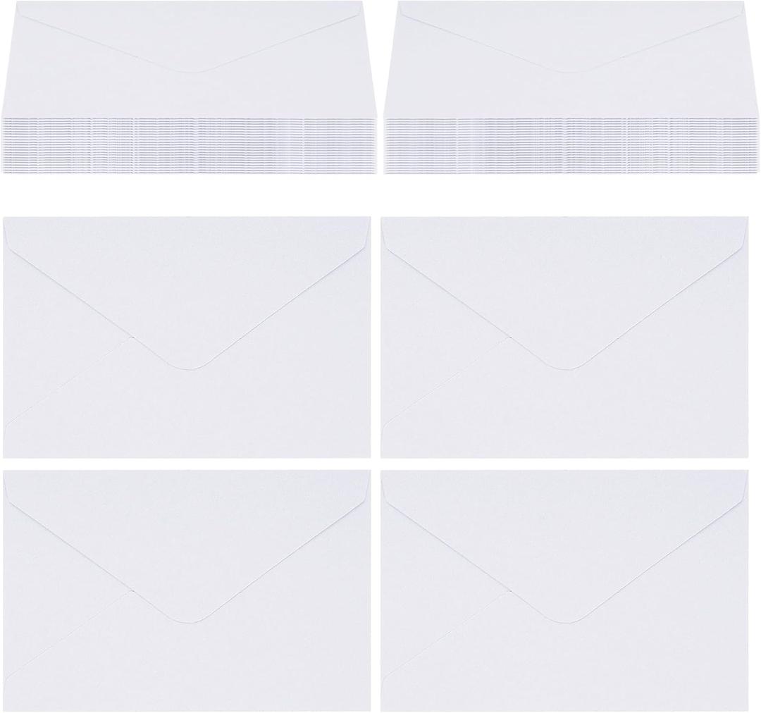 jiebor 60pcs 4 x 6 White Envelopes A6 Gift Business Card Envelopes Bulk for Photo Invitation Engagement Wedding Parties Graduations