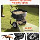 VEVOR Walk Behind Spreader 60 LBS Capacity Push Broadcast Spreader Black
