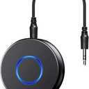 Bluetooth 5.0 Aux Adapter for Car, Wireless Audio Receiver, Portable Hands-Free Kit With RCA AUX 3.5mm for Home/Car Stereo Music Streaming Sound System