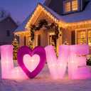 Joiedomi 9 FT Long Valentine Inflatable Love Letters with Built-in LED Lights, Blow up Valentine Romantic Holiday Decor for Wedding Proposal Outdoor Indoor Yard Party Supplies