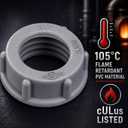 Pushglossy 100 Pcs Plastic Insulating Bushing Threaded Electrical Bushings for Emt, Rigid or Imc Conduit Fitting (3/4 Inch)