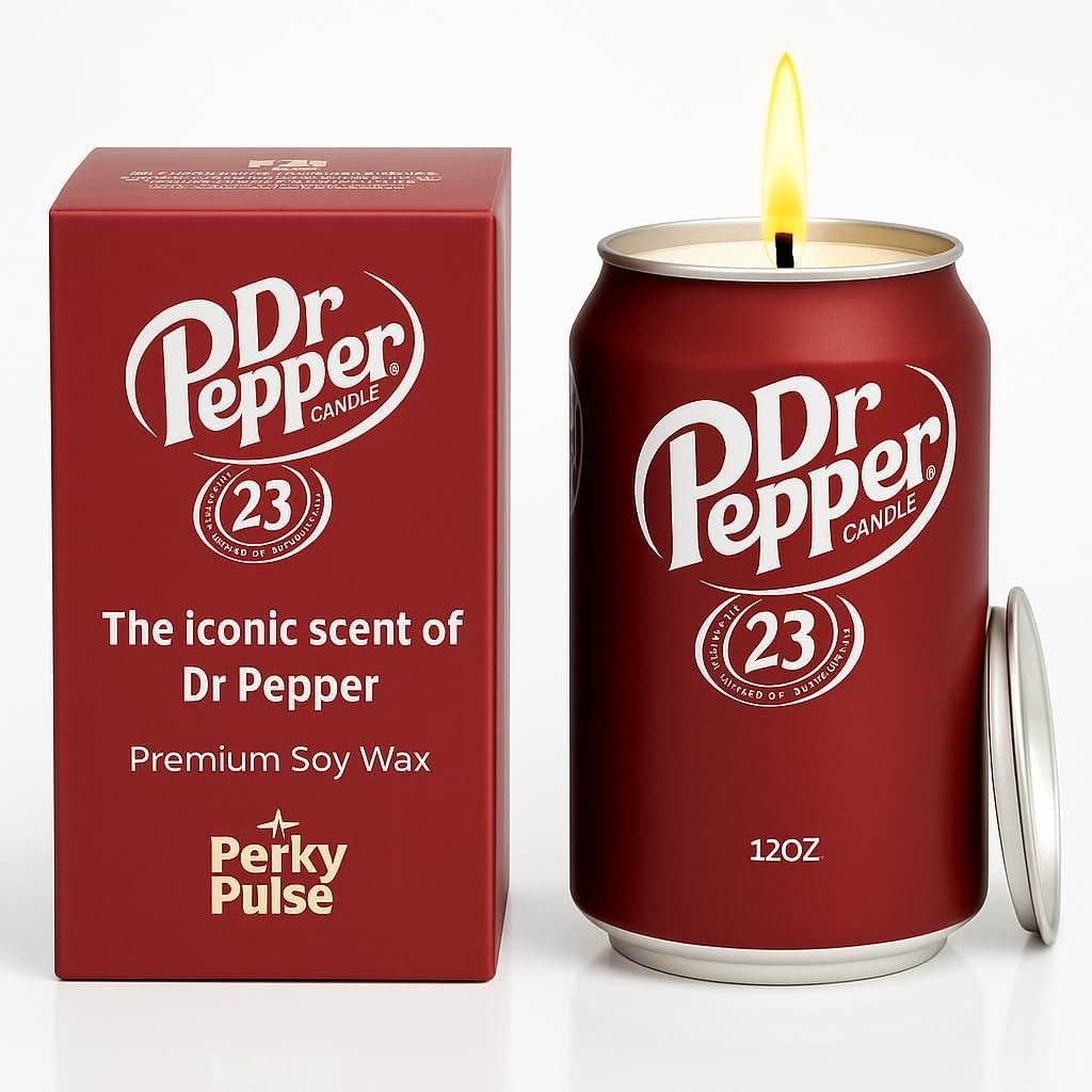 Dr Pepper Candle  The Cute & Funny Soda Candle for Cool Gifts  Dr Pepper Stuff  Cute Candles, Cool Things & Dr Pepper Gifts