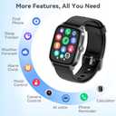 Pedometer Watch No APP/Phone Required, 1.85" Display Fitness Tracker Watch with Pedometer, Calories & Step Counter, Waterproof Smart Watches with Heart Rate Monitor, Sleep Tracking for Women Men