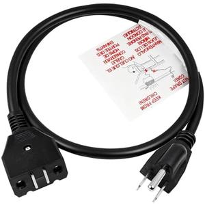 MB20012420 Break-Away Magnet Power Cord Compatible with Masterbuilt 10L XL Electric Fryer, 125V 15A Replacement Cord Compatible with MB20012420, MB20010326 Models, Detachable Cable for Turkey Fryers