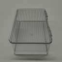 iDesign BPA-Free Plastic Pantry and Kitchen Storage, Stackable Freezer and Fridge Organizer Lidded Bin  7.25" x 10.75" x 3.75", Clear