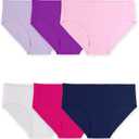 Fruit of the Loom Women's 360 Underwear, High Performance Stretch for Effortless Comfort (5, Microfiber - Low Rise Brief - 6 Pack - Colors May Vary)
