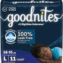 Goodnites Boys' Nighttime Bedwetting Underwear, Size Large (68-95 lbs), 16 Ct