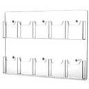 Eersida 10 Pockets Acrylic Brochure Pamphlet Holder for Flyer Literature