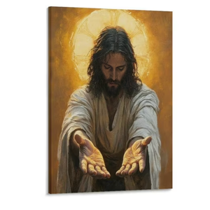 Jesus Christ Wall Decor Poster - Hand of God - I Am Always with You Canvas Print Wall Art Poster Gifts Bedroom Prints Home Decor Hanging Picture Canvas Painting Posters 24x36inch(60x90cm)