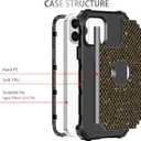 LONTECT for iPhone 12/iPhone 12 Pro Case Glitter Sparkly Bling 3 in 1 Shockproof Heavy Duty Hybrid Sturdy High Impact Protective Cover Case for Apple iPhone 12/12 Pro 6.1 inch,Shiny Black