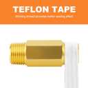 GASHER Brass Long Nipple, 1/2 NPT brass nipple, 2" Length Brass Pipe Fitting(2Pcs)