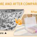 VTG Newly Upgraded Transparent Large Capacity Diamond Painting Storage Containers,96 Grid Craft Organizers and Storage, Suitable for Nail Art, Necklaces, Bead Storage Containers