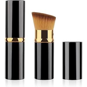 Retractable Kabuki Brush, Flawless Portable Makeup Brush for Foundation Liquid Powder Blush Bronzer Polishing Cream