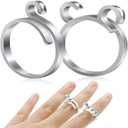6 x Crocheting Knitting Accessories Crochet Ring Yarn Tension Ring