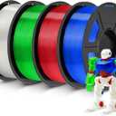 JAYO PETG Filament 1.75mm Bundle 4.4KG, Strong Toughness PETG 3D Printer Filament, Dimensional Accuracy +/- 0.02 mm, Fits for Most FDM 3D Printers (Transparent,Transparent(Blue,Red,Green))