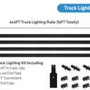 Hiiglxii 8FT H Track Lighting Rails Kit with Connectors, Black