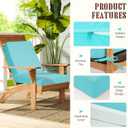 Outdoor Deep Seat Cushion Set of 2, 24 x 24 Inch Waterproof and Fade Resistant Patio Furniture Cushion Backrest with Ties for Patio Garden Yard and Balcony (Teal-2Pcs, 24x24Inch)