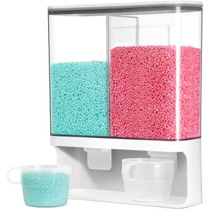 Conworld Laundry Detergent Dispenser, Scent Booster Beads Dispenser for Laundry Room Organization, Suitable for Beads, Stain Remover Powder (2 Grid)