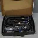 FGKQ Black Bathroom Faucet for Sink 3 Hole, Bathroom Sink Faucet with Pop Up Drain, 8 Inch Widespread Vanity Faucet 3 Hole, 360 Swivel Two Handle with Supply Lines