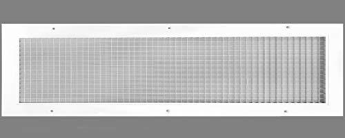 8" x 22" or 22" x 8" Cube Core Eggcrate Return Air Grille - Aluminum Rust Proof - HVAC Vent Duct Cover - White [Outer Dimensions: 9.75 x 23.75]