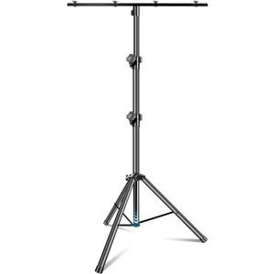 DJ Light Stand, T-Bar Tripod Stage s Portable and Adjustable 49-114 Inch Heavy Duty