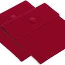 PATIKIL 5x5 Inch Jewelry Pouch, 2 Pack Soft Velvet Pouches with Snap Button Portable Storage for Rings Necklace Bracelet Earring Watch, Red