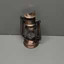 Vintage LED Hurricane Lantern, Warm White Battery Operated, Antique Metal Hanging With Dimmer Switch, 15 LEDs, 150 Lumen for Indoor or Outdoor Usage (Copper)