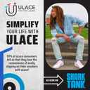 U-Lace Slims No-Tie Shoelaces - Elastic Stretch Laces for Sneakers, White
