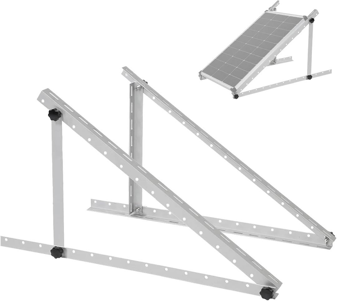 28" Solar Panel Mount Brackets Adjustable Solar Panel Tilt Mount Brackets for 50-200 Watts Solar Panel 2400Pa (Silver, 28, 1Sets)