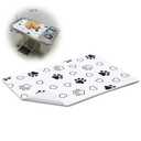 AceOrbit 24x36 Inch Non-Slip Dog Grooming Mat for Table Dog Vet Mat Black and White Paw Print Pet Grooming Pad for Cat Pet Checkups Rehabilitation Bath, Waterproof and Easy to Clean