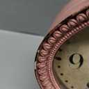 Creative Co-Op Distressed Pewter Mantel Clock, Pink