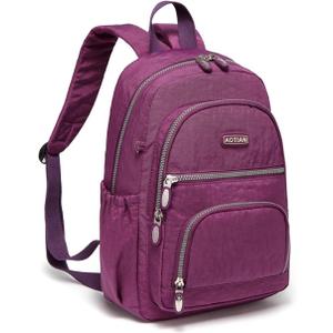 AOTIAN Small Size Backpack, Durable Lightweight Daypack for Women Girls & Boys Hiking Travel Sports, Purple