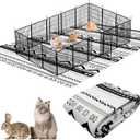 BNOSDM Extra Large Cage Liners for Rabbits 91" X 63" Washable Rabbit Pad Large Bunny Mat Anti Slip Rug for Bunnies Pet Carpet for Chinchillas Cats Guinea Pigs Dogs