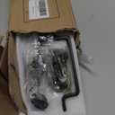 Signstek 8FT Sliding Barn Door Hardware Kit Heavy Duty with Door Hook, Adjustable Floor Guide and 2 Handles -Easy to Install, Smoothly and Quietly, Fit 1 3/8-1 3/4" Thickness -Black, I Shape Hanger