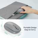 TECKNET Wireless Mouse, 2.4G Quiet Computer Mouse with USB Receiver, 4 Buttons Portable Cordless Mice for Chromebook, Laptop, PC, Mac, 800/1200/1600 DPI - Grey