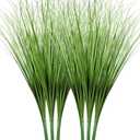 Vlorart 33" Artificial Plants 6 Pack Onion Tall Grass Greenery, Faux Fake Grass Shrubs Plant Flowers Wheat Grass for House Home Indoor Outdoor Office Room Gardening Indoor Dcor-Green