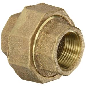 Anderson Metals 38104 Red Brass Pipe Fitting, Union, 3/4" Female Pipe Anderson Metals 38104 Red Brass Pipe Fitting, Union, 3/4" Female Pipe