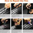 Flat Tire Repair Kit with Plugs 31 Pcs for Car, Motorcycle, ATV, Jeep, Truck, Tractor Flat Tire Puncture Repair