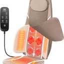 Shiatsu Back Massage Chair Seat Cushion with Heat  4D Kneading, Full Back Pain Relief, Upper/Lower Back & Lumbar Coverage, Adjustable Intensity & Warmth, Deep-Kneading, Office Chair Massager, Brown