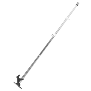 Stainless Steel Flagpole Kit with Buckles Outdoor Garden Flag Pole Set Includes White Base for Wall Roof Truck Mounting Rust-Resistant Professional Flag Holder