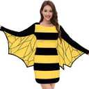 TMSD Halloween Women‘s Bat Wings Sleeve Mini Dress Cosplay Costume, XL