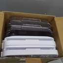 Delamu 2-Tier Multi-Purpose Bathroom Under Sink Organizers and Storage, Stackable Kitchen Pantry Organization, Pull Out Medicine Cabinet Organizer with Movable Dividers, White, 2 Pack